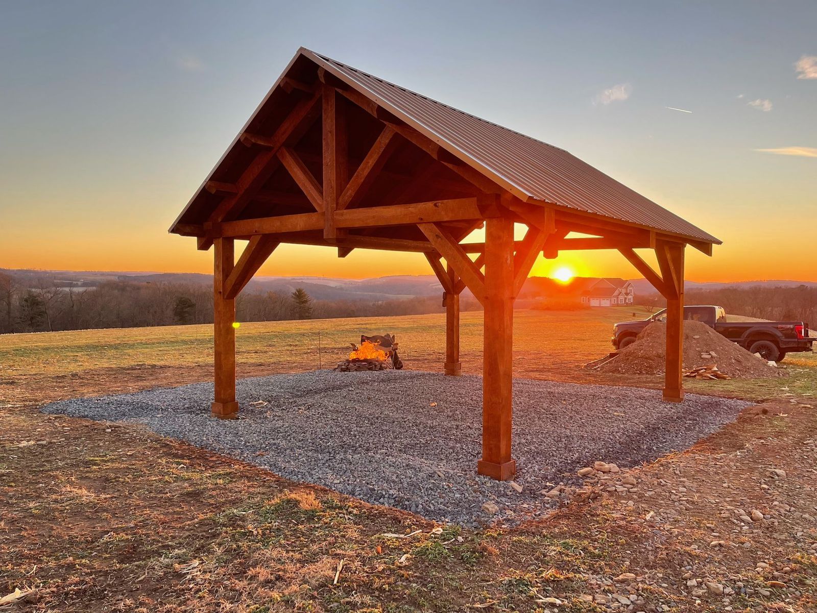 Custom pavilion for wholesale in WV by Central Timber Frame Supply