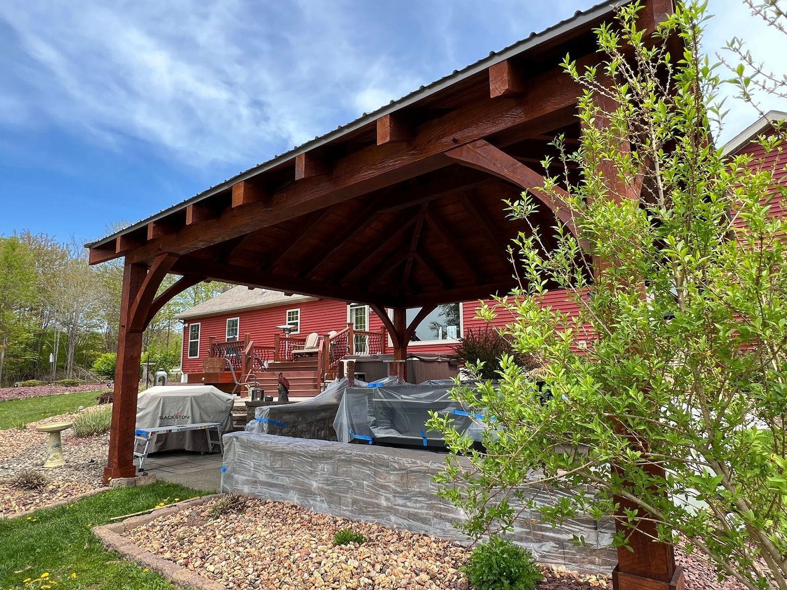 Custom pavilion for wholesale to distributors and stores by Central Timber Frame Supply