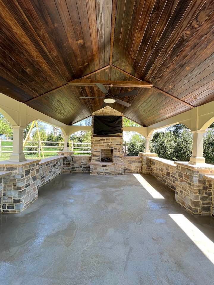 Pavilion customized timber frame structure by Central Timber Frame Supply available for wholesale across the United States