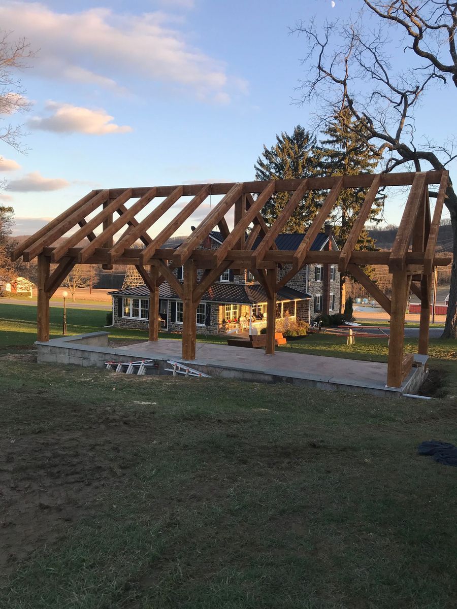 Custom pavilion for wholesale in NJ by Central Timber Frame Supply