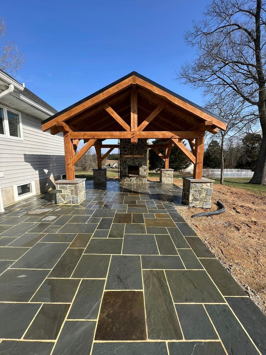 Custom pavilion for wholesale in Pennsylvania by Central Timber Frame Supply