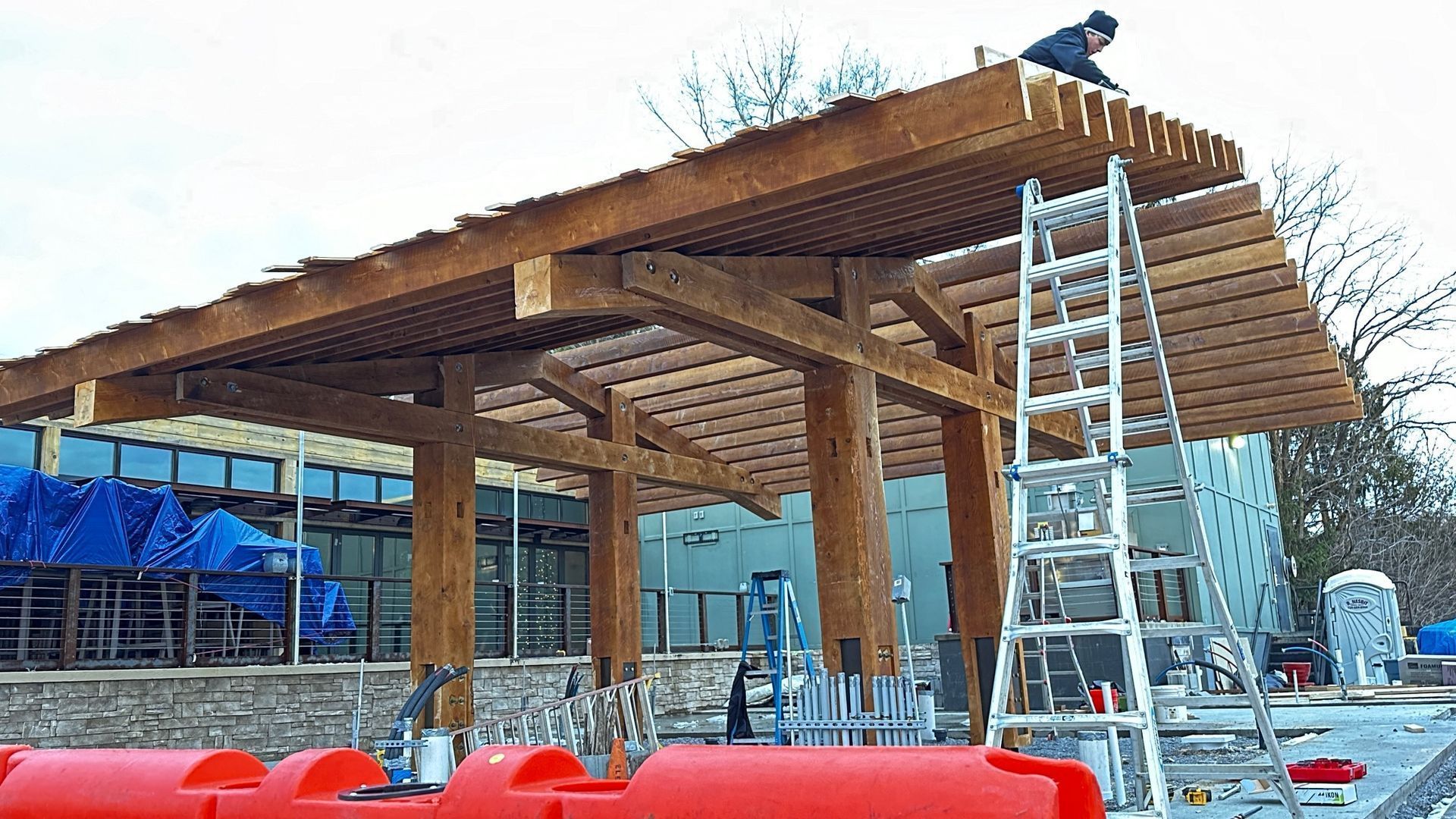 Custom pavilion for wholesale to distributors and stores by Central Timber Frame Supply Ohio 