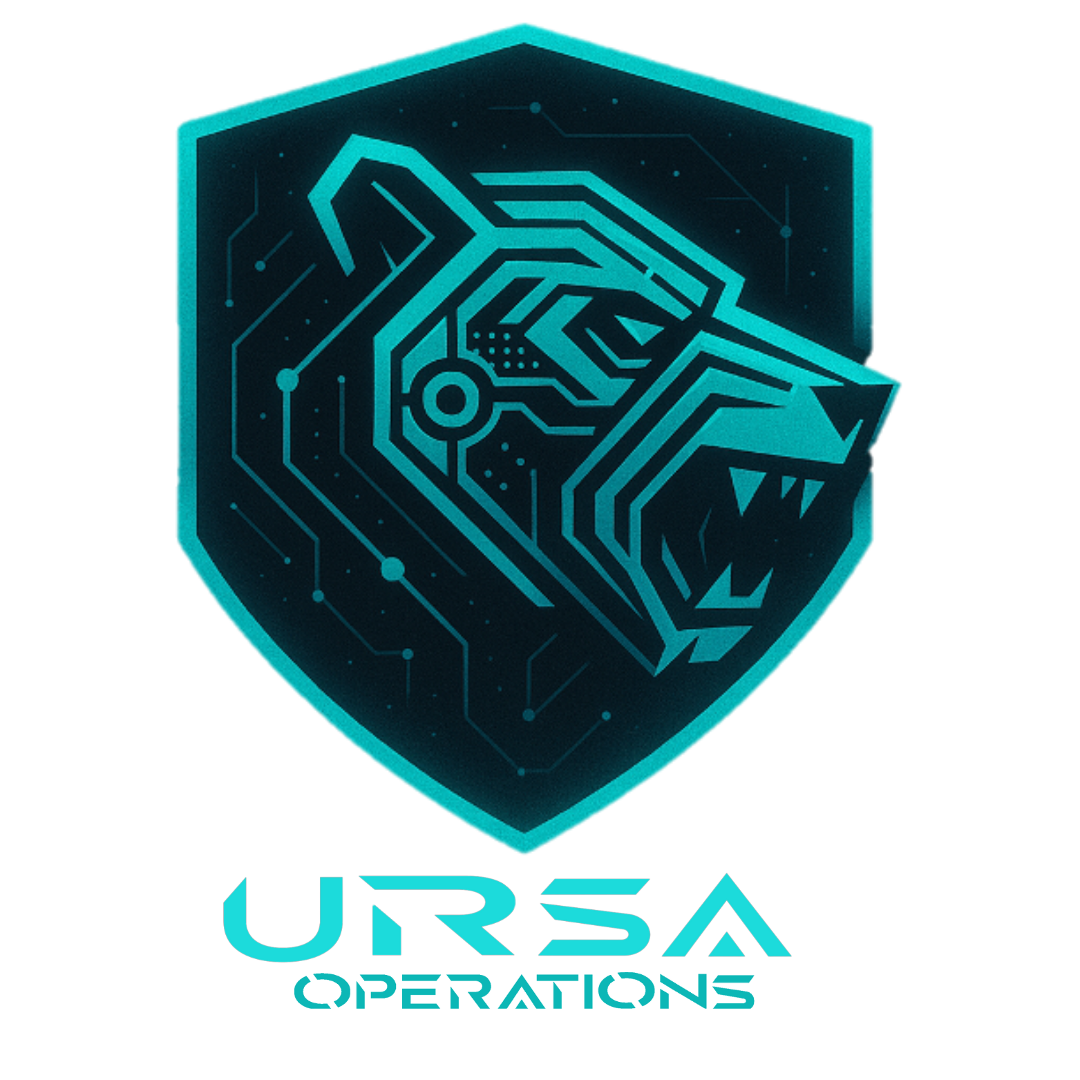 A logo for ursa operations with a bear on it