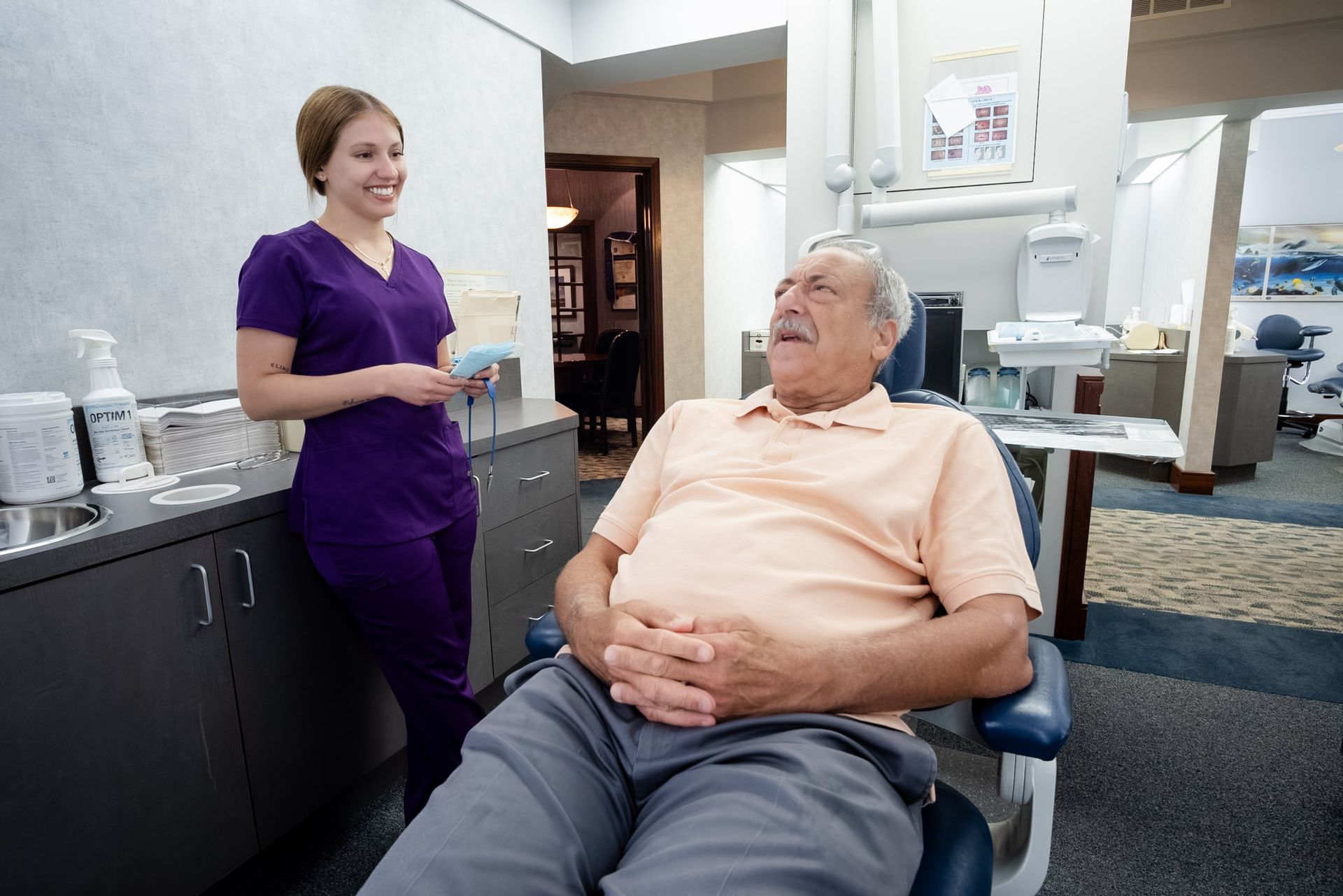 Patient visit for a dental crown at Always About Smiles, Bethlehem, PA
