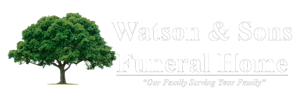 Green tree logo with faint white text for a real estate company on a white background