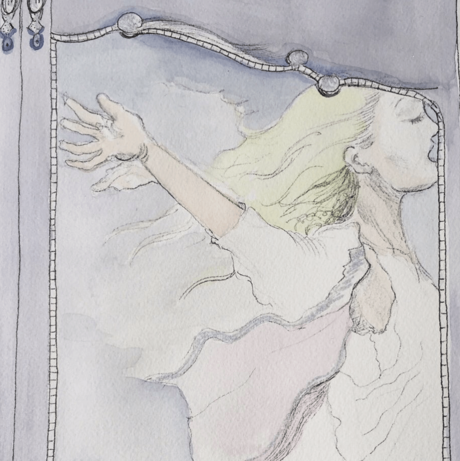 Watercolor Portrait of a Girl