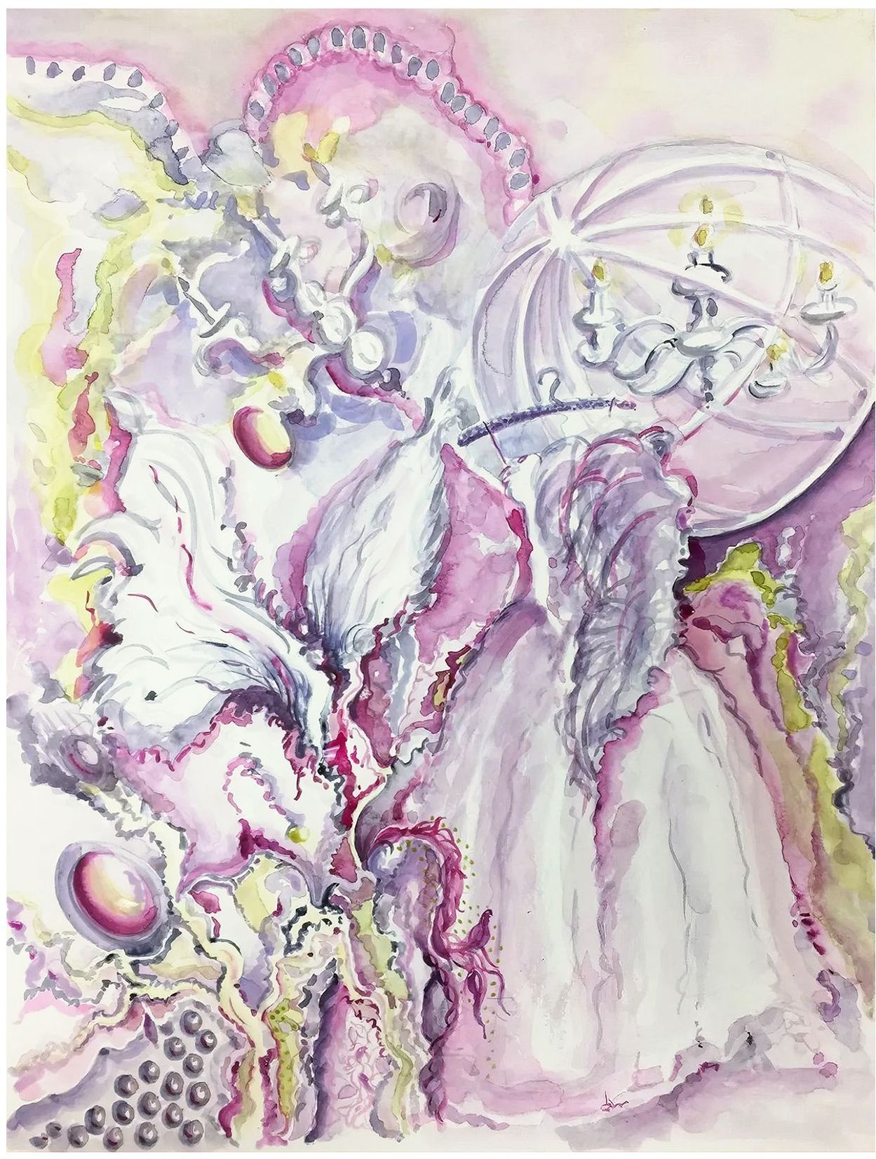 Watercolor Painting of Flowers
