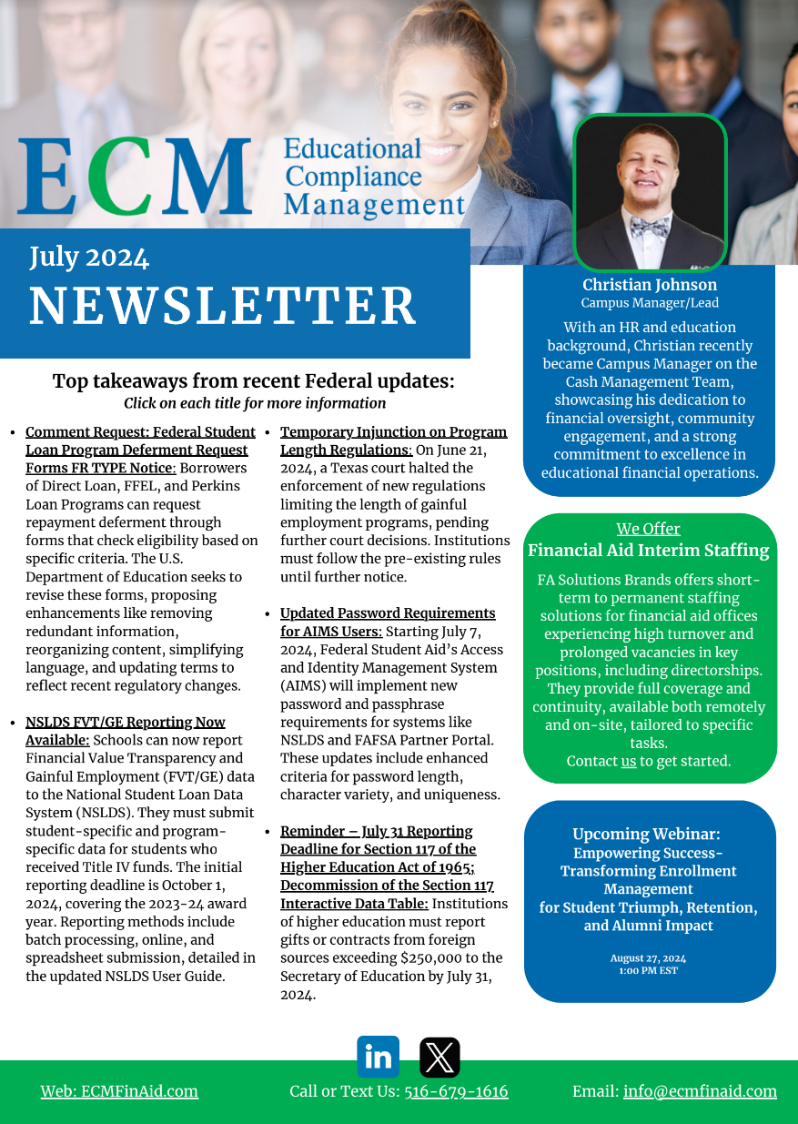 ECM June 2024 Newsletter