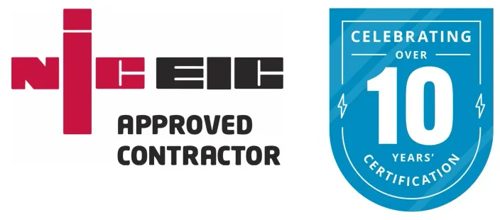 NICEIC approved contractor, over 10 years certified