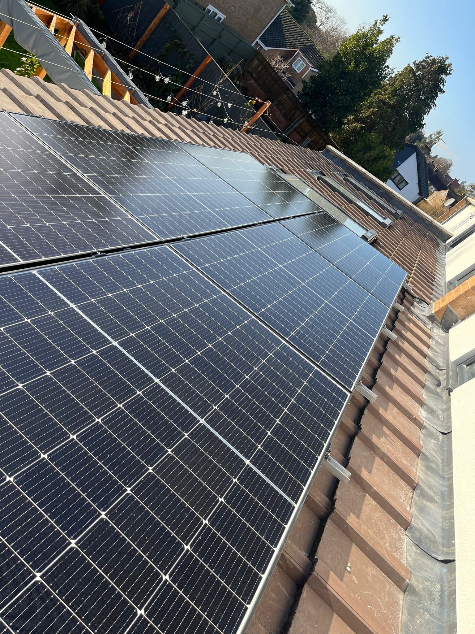 Solar panels installed on an Oxfordshire home by BlackRock Electrical