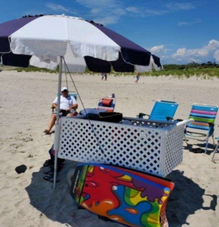 cart on a beach