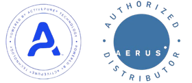 A logo for aerus is shown next to an authorized distributor logo