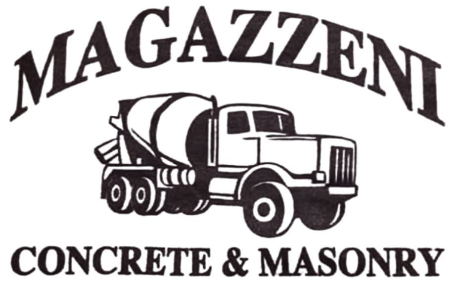 Magazzeni Concrete & Masonry logo with a cement mixer truck
