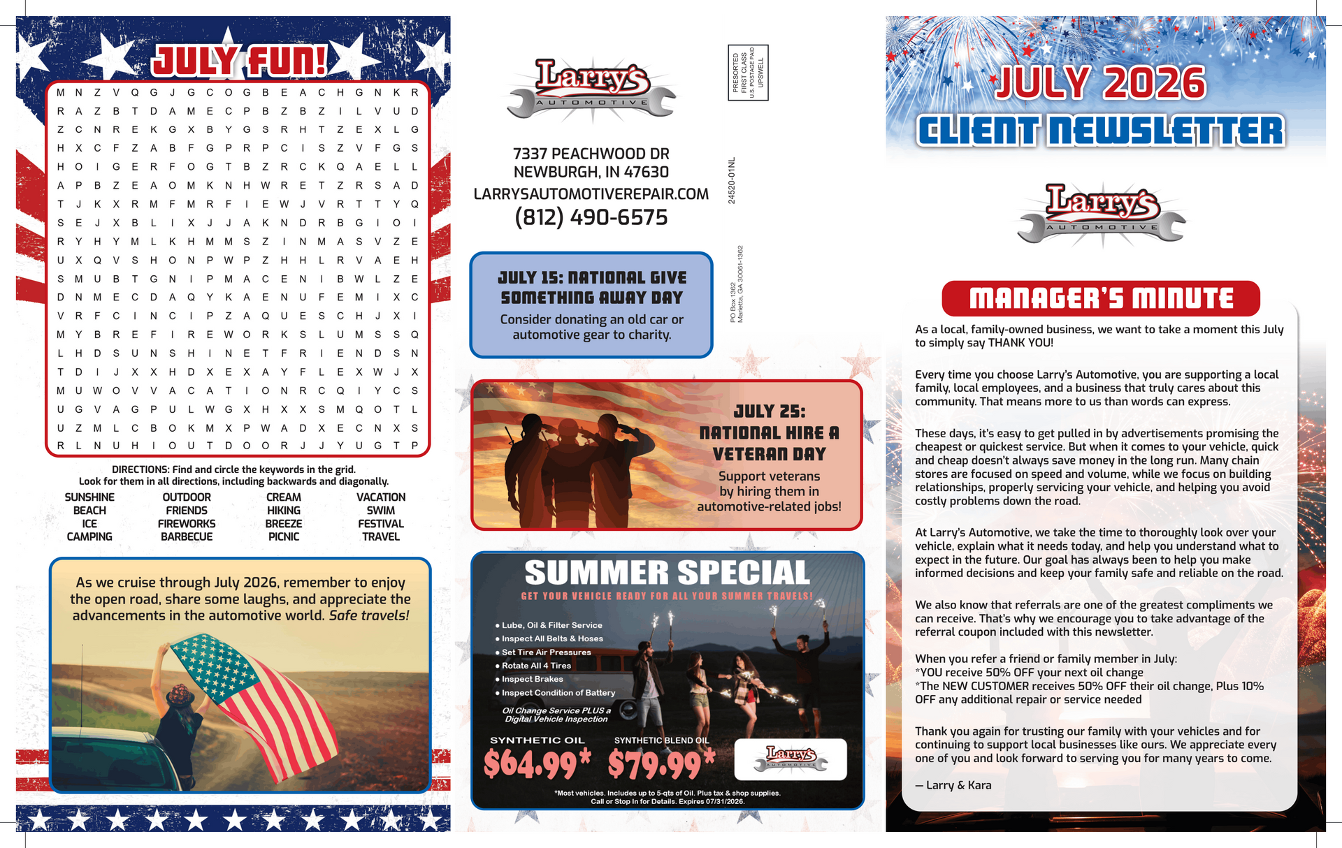 Larry's June 2026 Newsletter