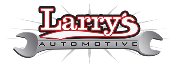 Larry's Automotive logo with name in red and white on a wrench, with a starburst design in the background.