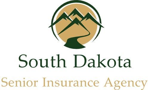 Logo for South Dakota Senior Insurance Agency: Mountains over a road within a circle. Text below.