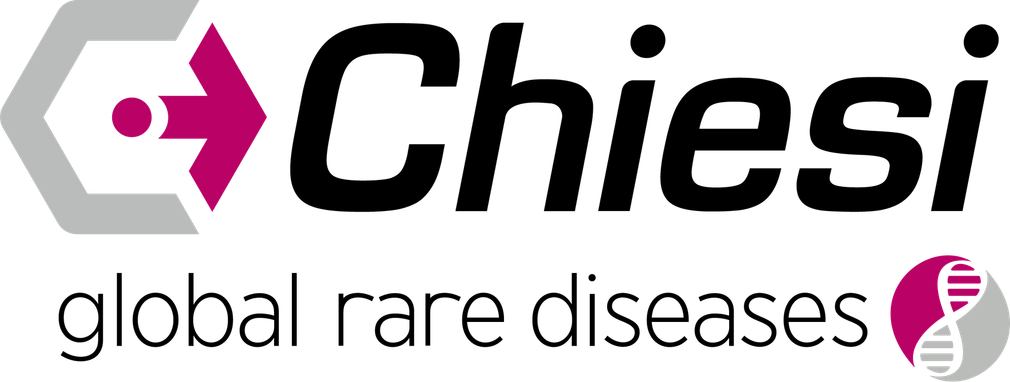 A logo for chiesi global rare diseases is shown on a white background.