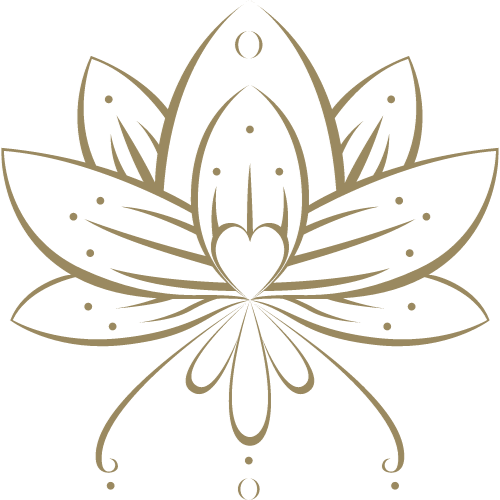 Lotus flower with a centred heart