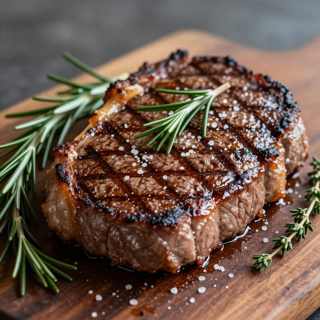 Grilled Steak on cutting board