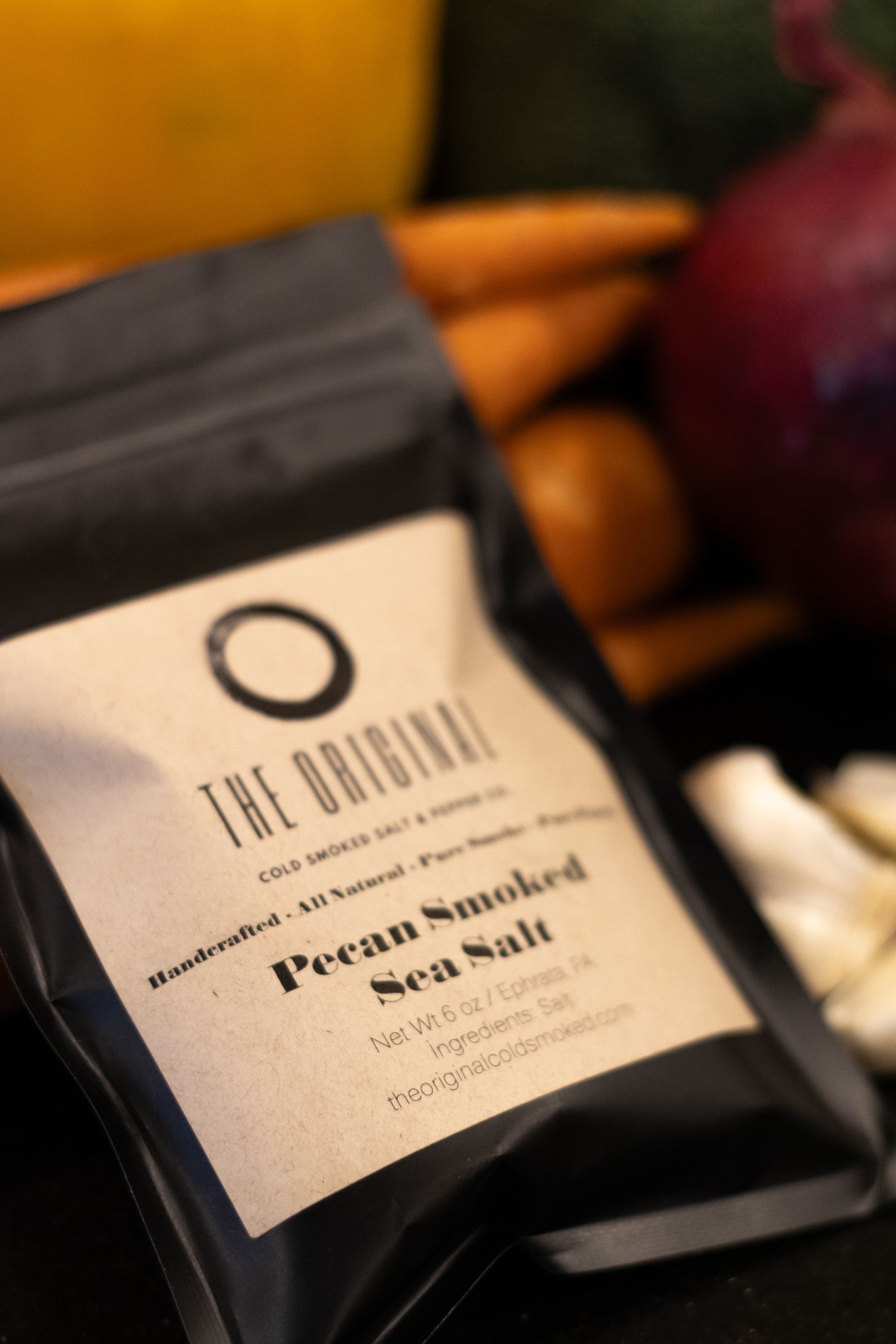A bag of the original pecan smoked sea salt