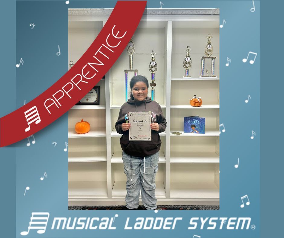 Kailand earned her certificate and wristband for 3 months of piano lessons! Kailand earned her certificate and wristband for 3 months of piano lessons!
