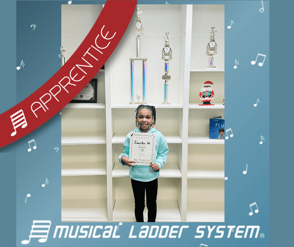 Janelle earned her certificate and wristband for 3 months of voice lessons! Janelle earned her certificate and wristband for 3 months of voice lessons!