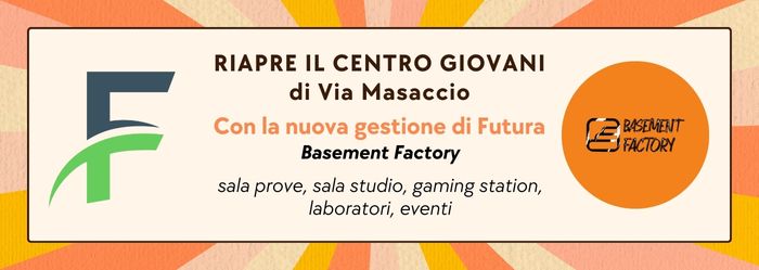 Basement factory Arezzo Centro giovani di Via Masaccio Arezzo: riapre con la nuova gestione di Futura Impresa sociale. Sala prove, sala studio, gaming station ed eventi per i ragazzi.