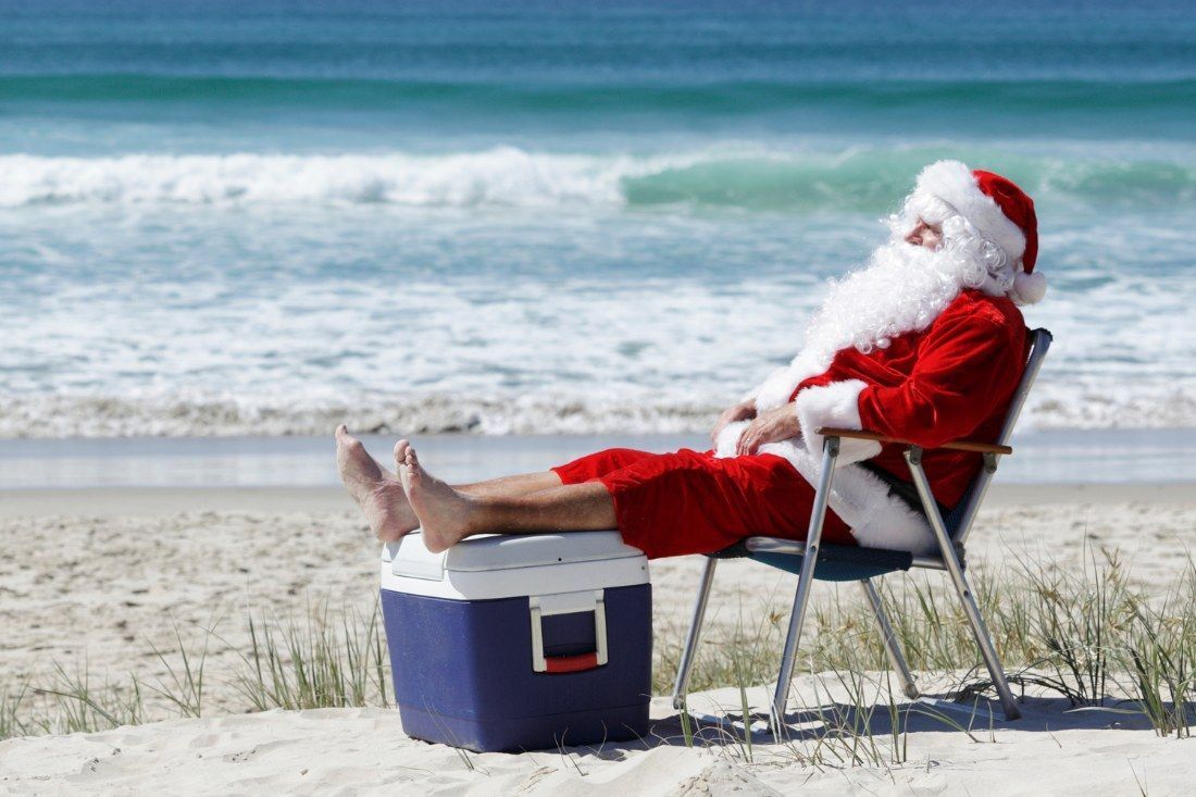 Santa Claus is Sitting in a Chair on — MoneySmith Group In Kingscliff, NSW