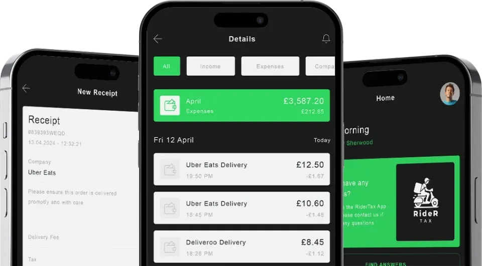 RiderTax App Mock Up