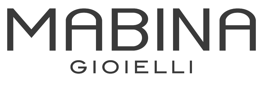 Logo per Mabina Gioielli. Testo grigio scuro su sfondo bianco.