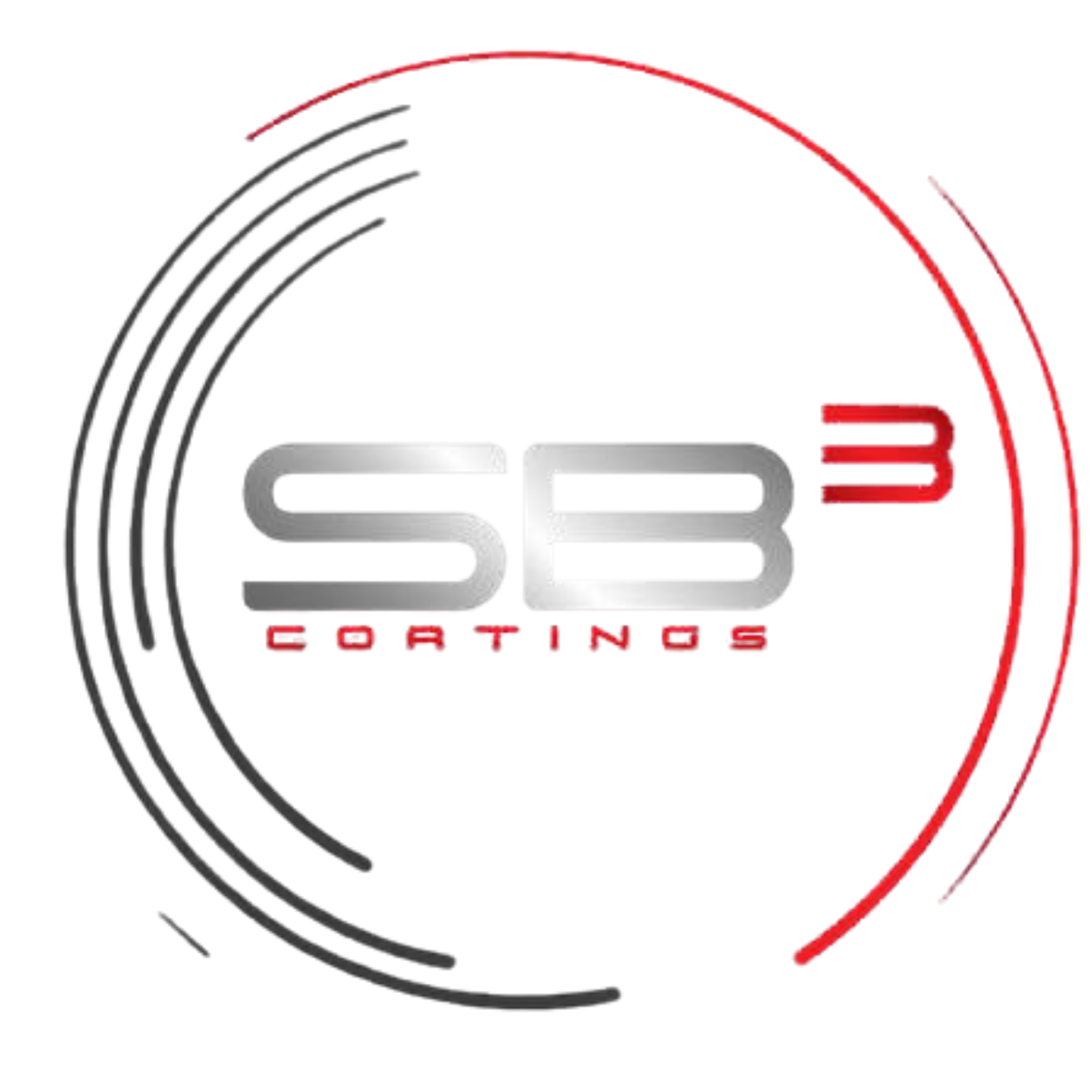 SB3 Sportings logo on black, with silver “SB” and red accents in a circular design
