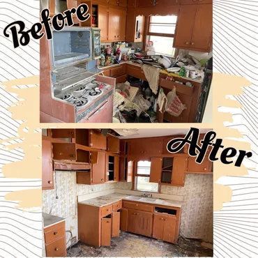 before after junk removal - KNS Junk Removal