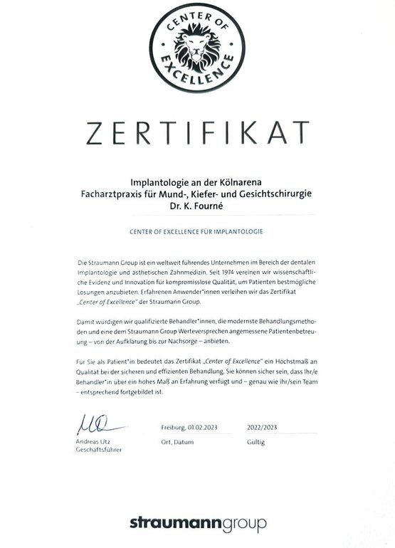 Implantologie an der Kölnarena - Center of Excellence für Implantologie