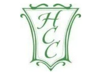 A green and white logo with the letter h and c on it.