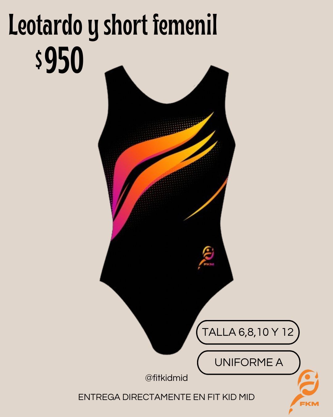 Uniforme varonil de gimnasia