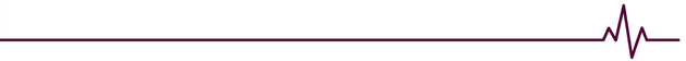 Thin maroon heartbeat line on a white background