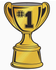 Gold trophy with “#1” on the front