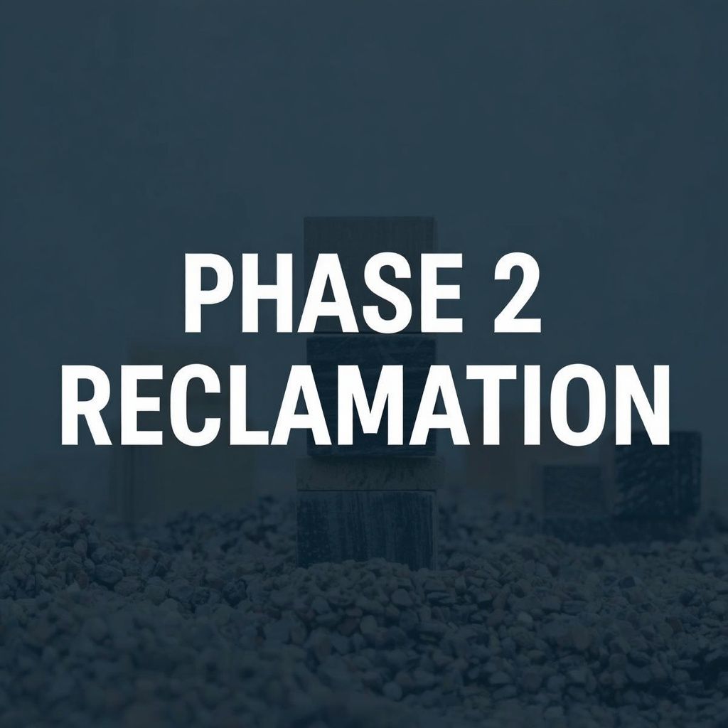 “PHASE 2 RECLAMATION” text over a dark blue industrial scene with rubble in the foreground