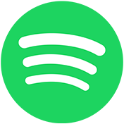 Spotify logo: white sound waves on a green circle