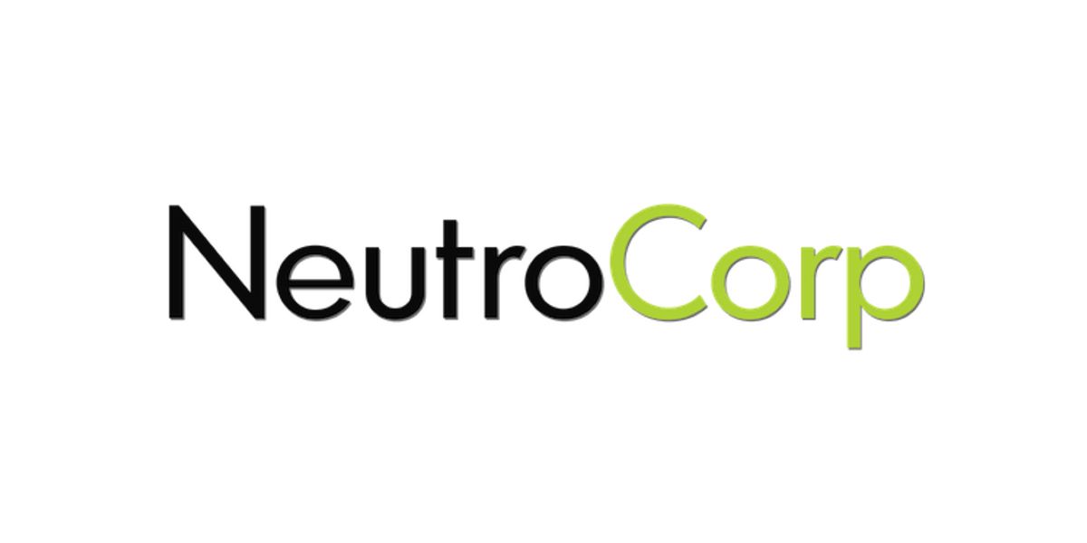 NeutroCorp logo in black and green text on a white background