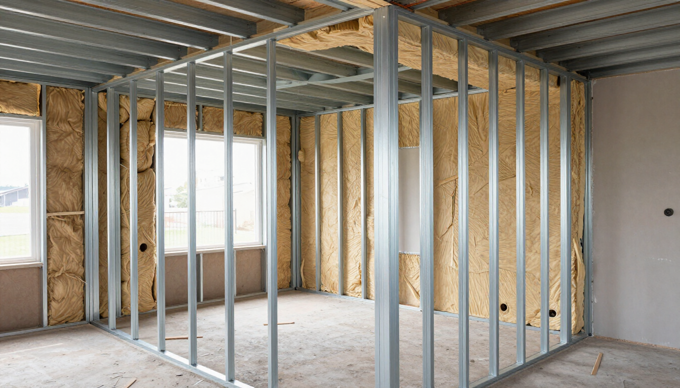 Chantier de rénovation avec isolation