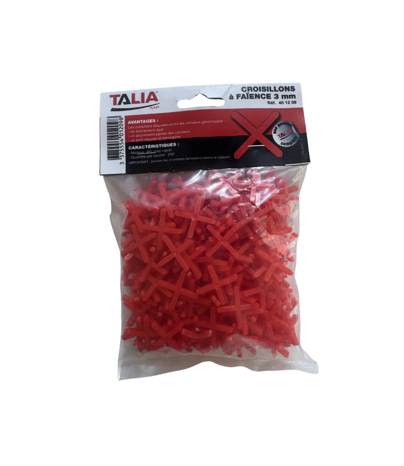 CROISILLONS A FAIENCE 3MM 250pcs