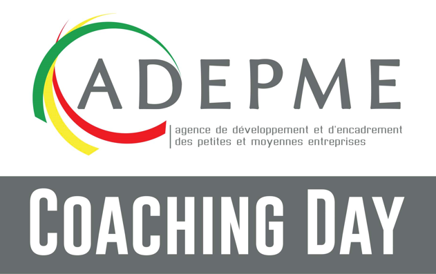 Logo de la Journée de coaching ADEPM : le texte « ADEPM » au-dessus du texte « Journée de coaching ». Des arcs