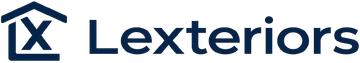 IX Exteriors logo in dark blue, with stylized house roof icon and the wordmark.