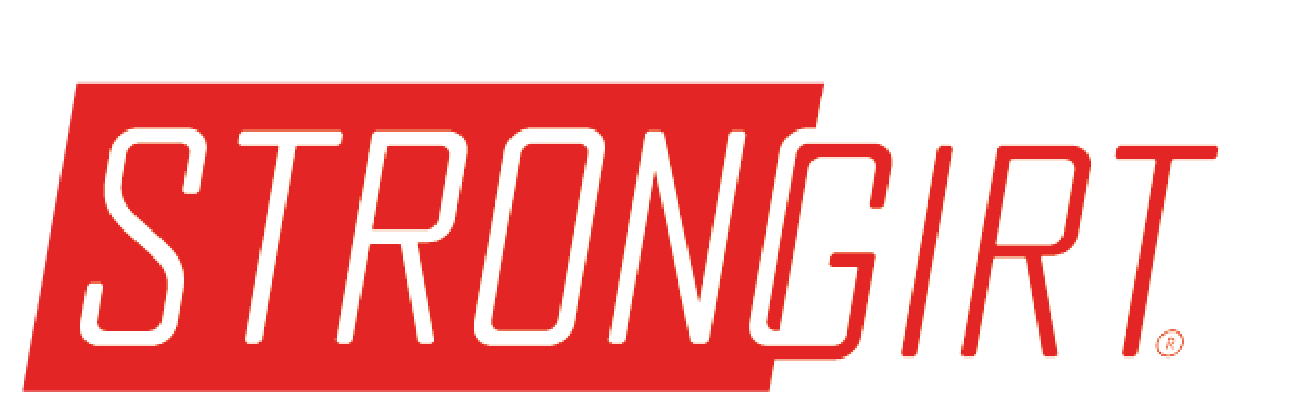 Strong Girt logo in white text on a red background.