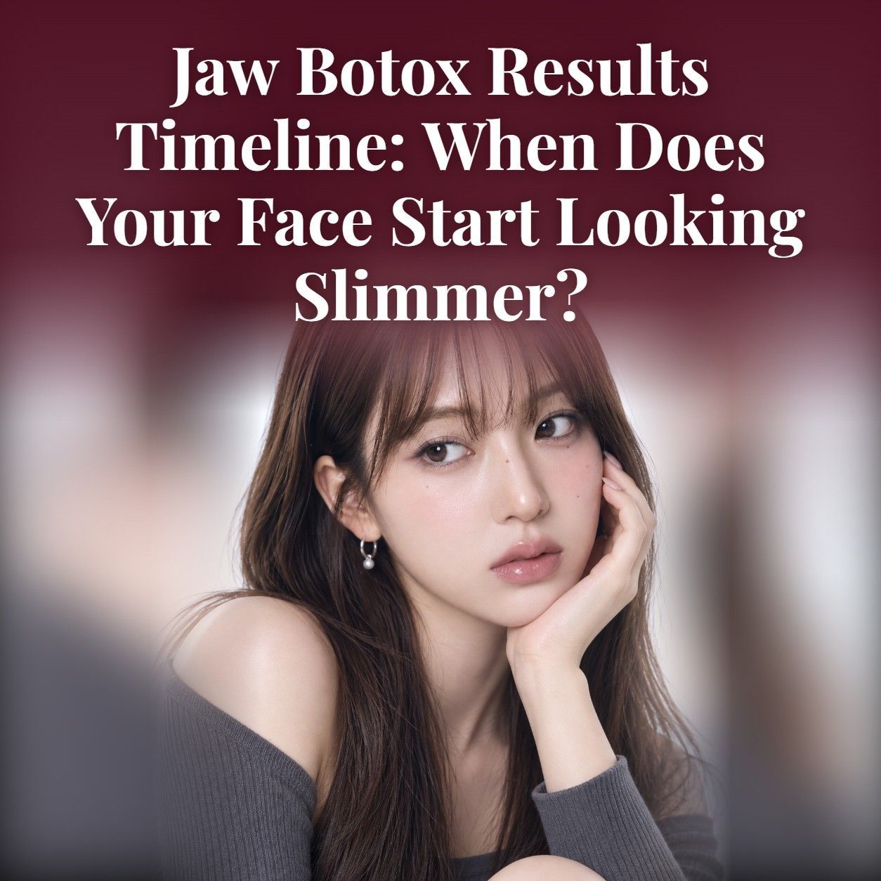 Jaw Botox results timeline for a slimmer V-line face