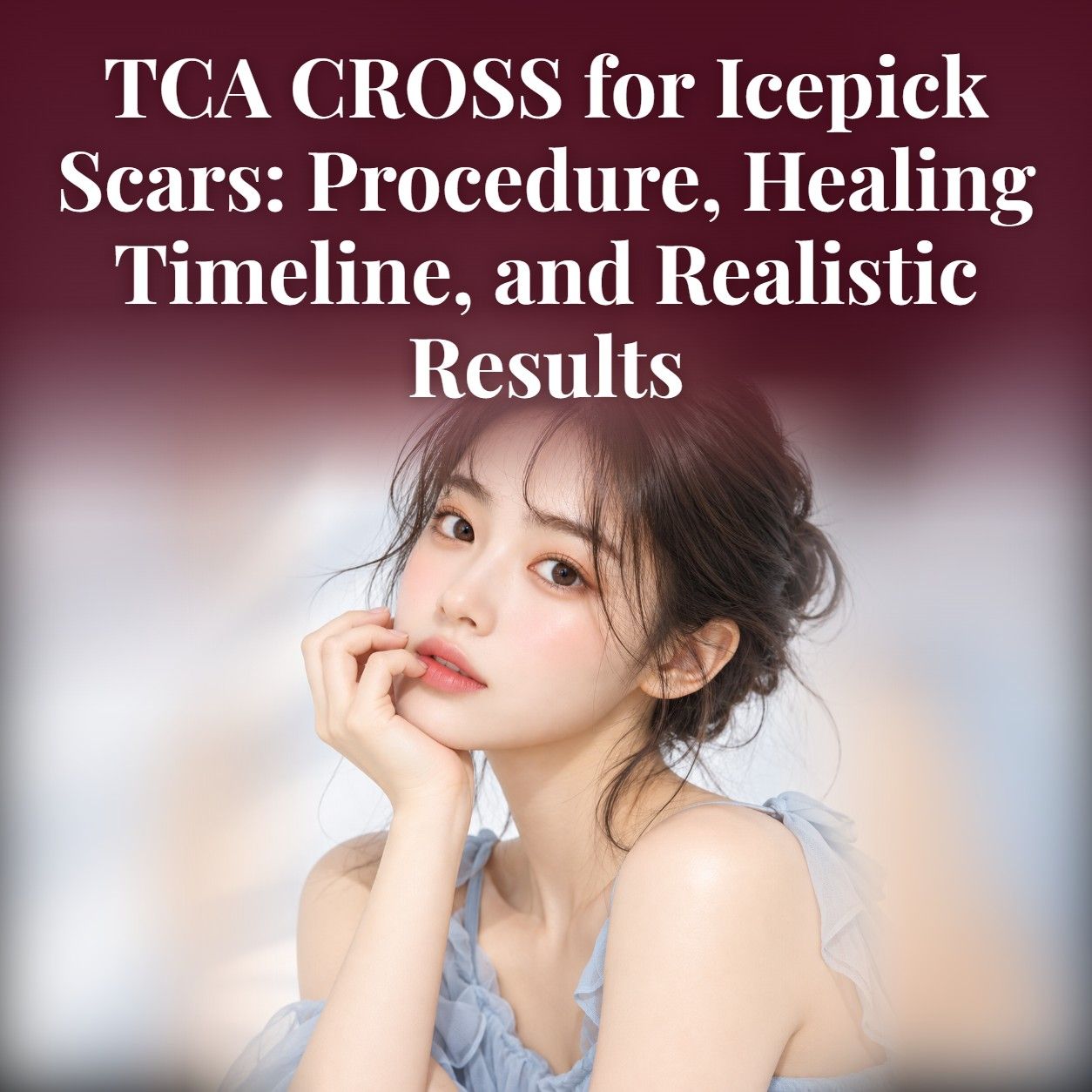 TCA CROSS treatment for icepick acne scars with healing timeline and results