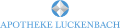 Ein blau-weißes Logo für die Apotheke Luckenbach