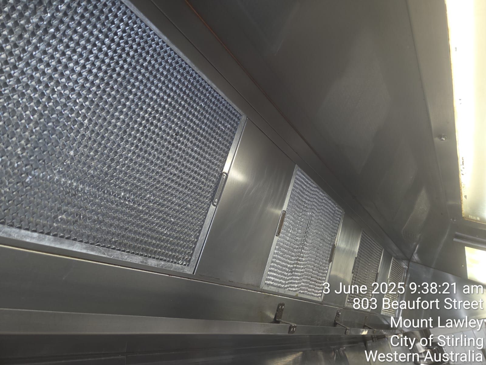 After commercial kitchen exhaust hood system cleaning