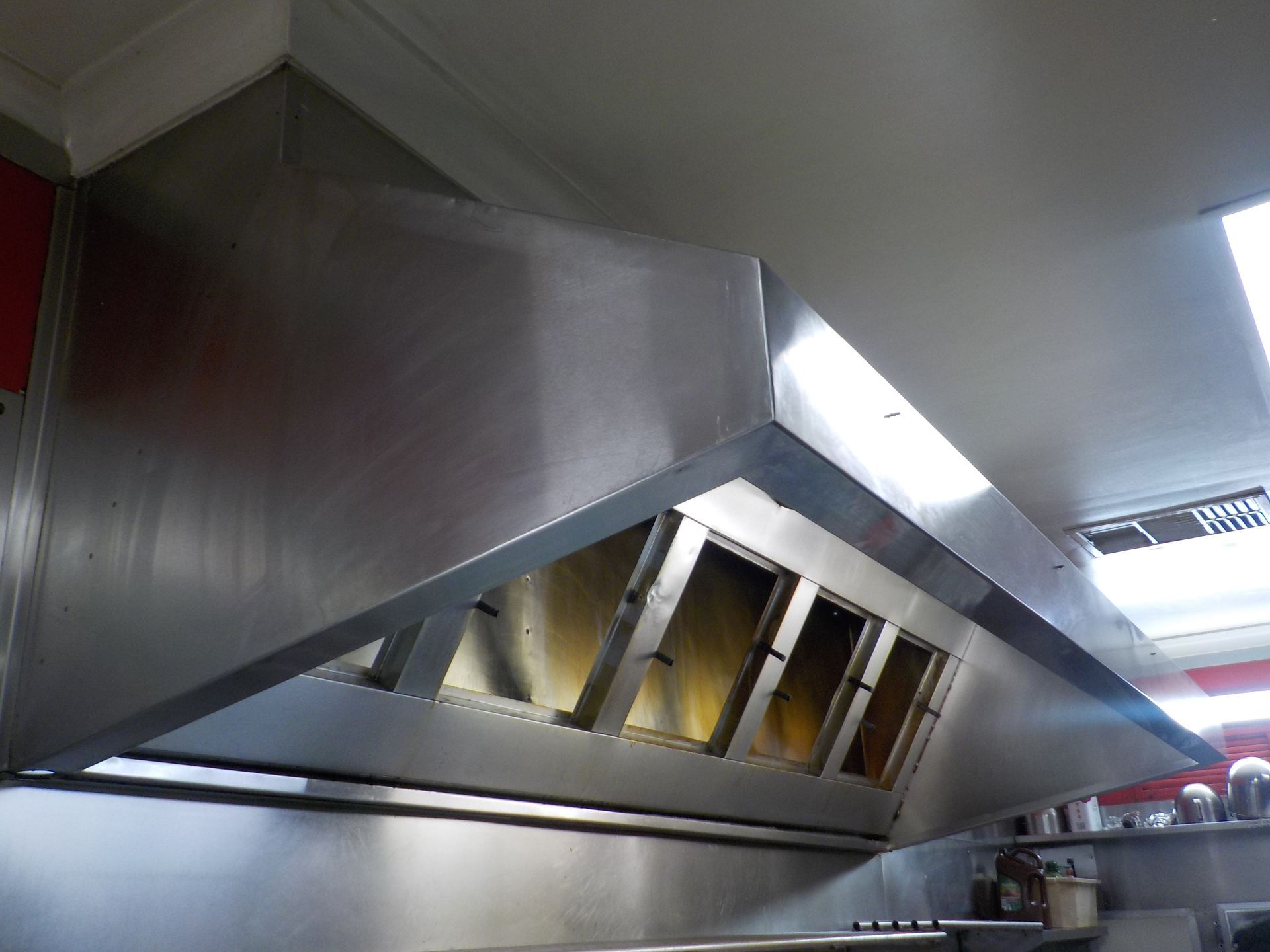 Before commercial kitchen exhaust hood cleaning